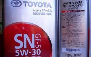 Масло Toyota 5w30 и его характеристики