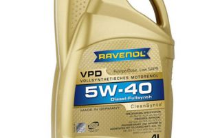 Моторные масла от Равенол 5w40